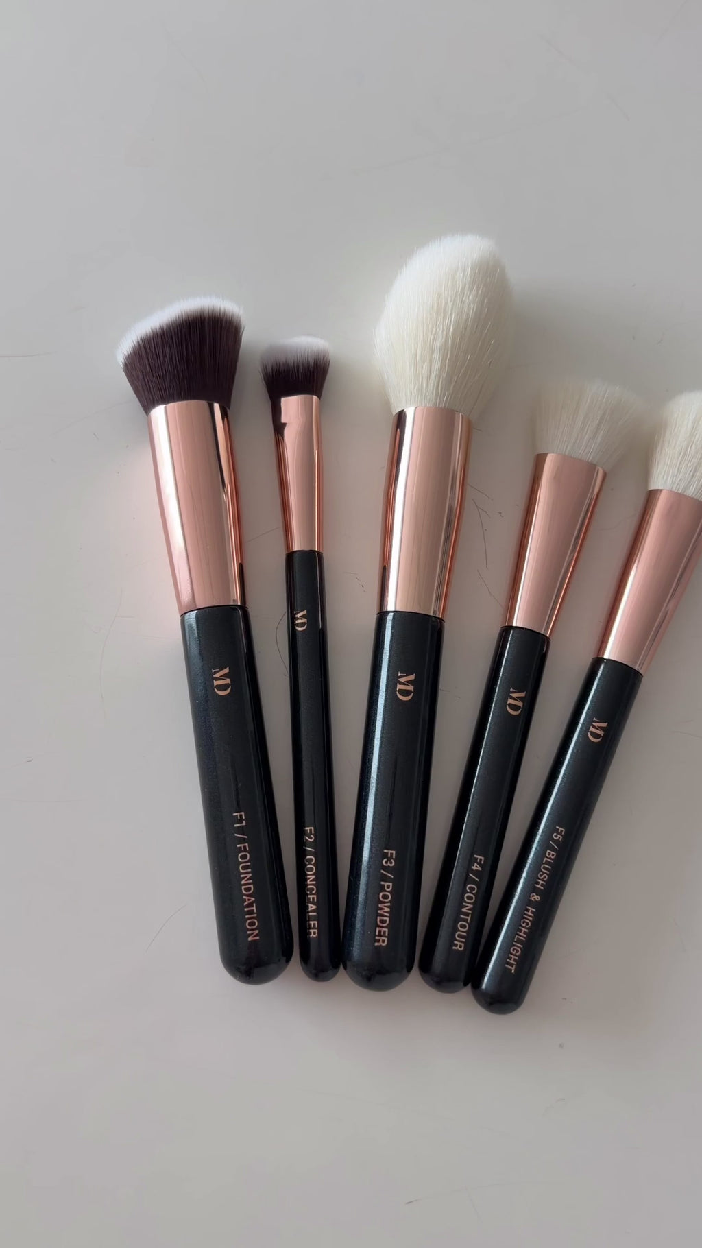 Rose Gold Face Brush Set (beginner friendly!)